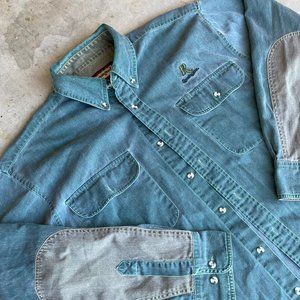 Vintage / Oversized / Forest Green Remington Button-Up